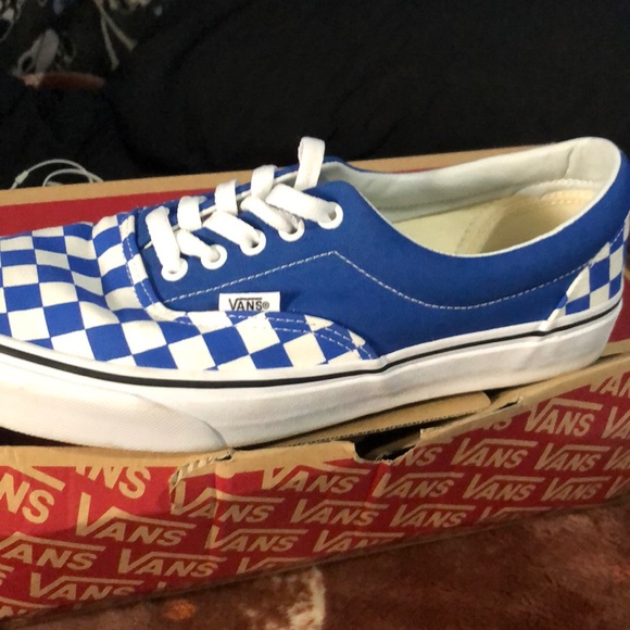 Blue checkered vans shoes - Picture 3 of 3